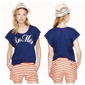 J Crew Women’s Textured Stripe Shorts Festival Orange White 3" Inseam Size 2